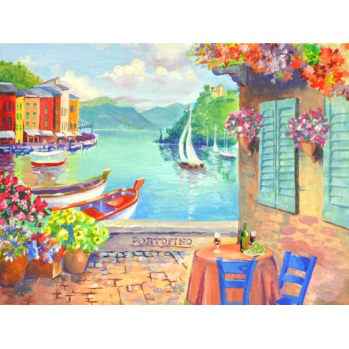 Seascapes №3, Canvas Panel with outline, 30х40, cotton, acrylic, ROSA START