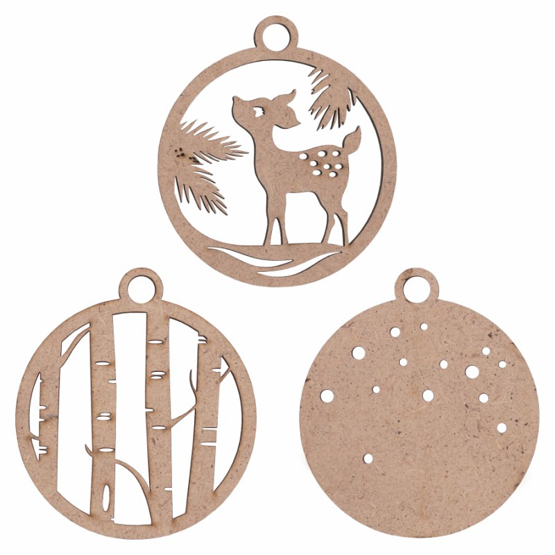 Sets of workpieces on the "Winter themes" plywood stand ROSA TALENT