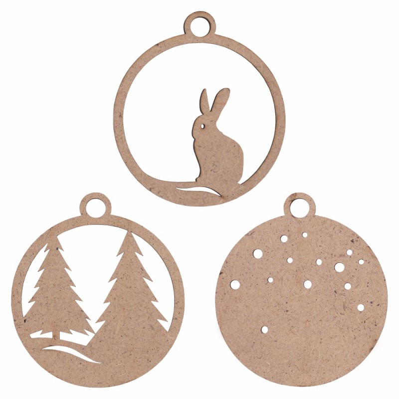 Sets of workpieces on the "Winter themes" plywood stand ROSA TALENT