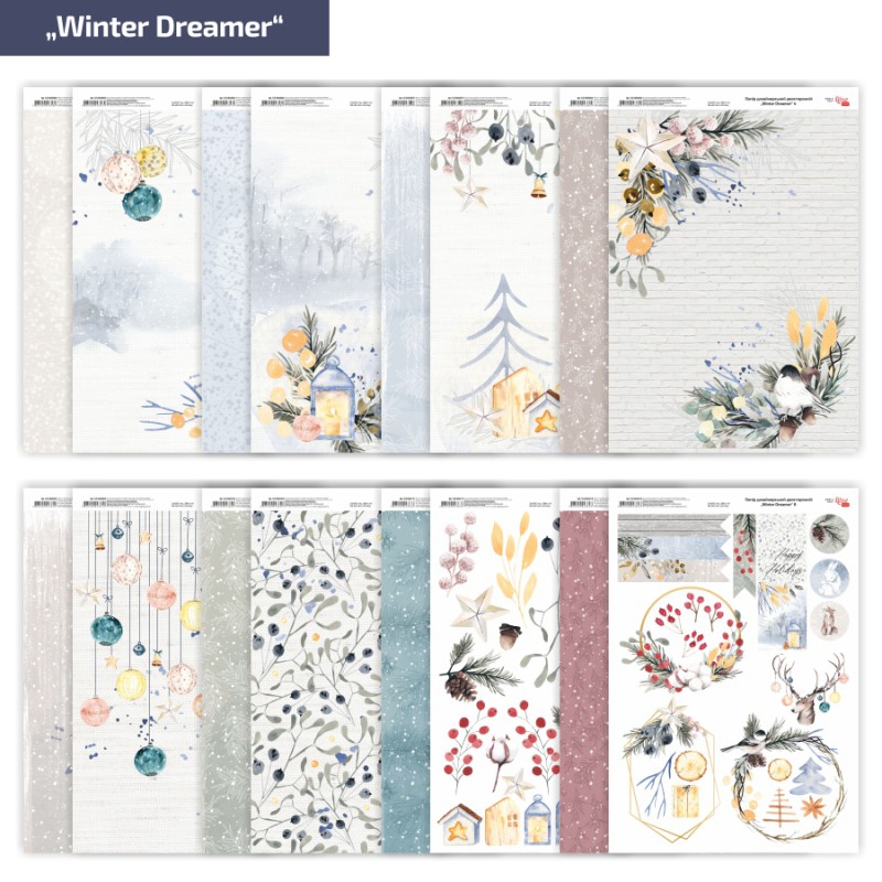 Matt paper double-sided „Design paper“ 21х29,7cm 200g/m2 ROSA TALENT