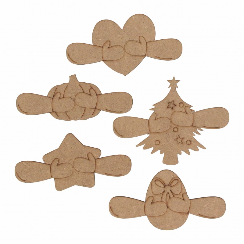 Preparation "Shishka" of plywood 6.7х8.0 cm 4 pcs. ROSA TALENT