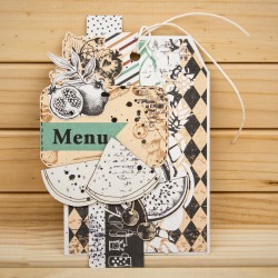 Висічки самокл. для скрапу „Recipe book“, картон, 12,8х20см, ROSA TALENT