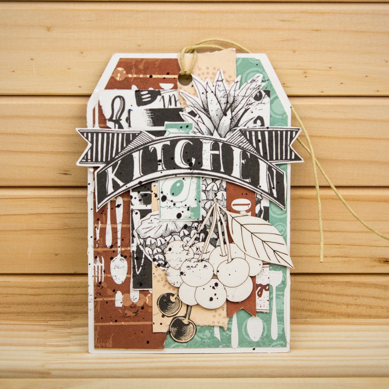 Висічки самокл. для скрапу „Recipe book“, картон, 12,8х20см, ROSA TALENT