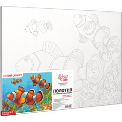 „Coral Fish“, Canvas Panel with outline,  30х40, cotton, acrylic, ROSA START