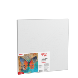 „Butterfly 1“, Canvas Panel with outline, 30х30, cotton, acrylic, ROSA START