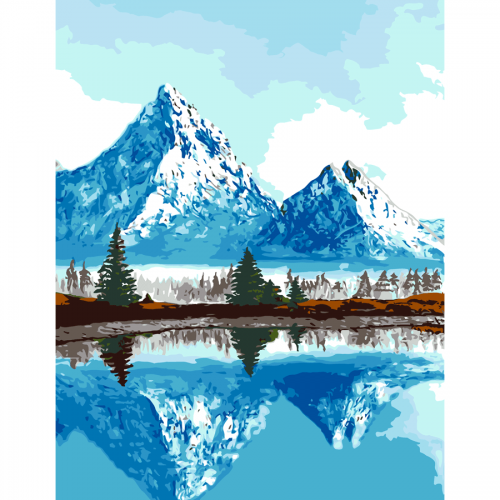 „Mountain Рeaks“, kit, painting by numbers, 35х45cm, ROSA START