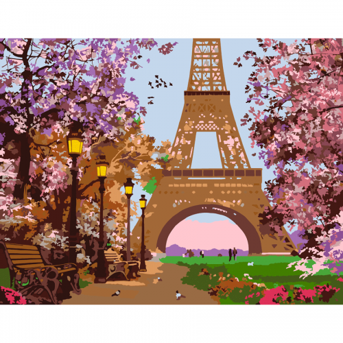 „Romantic Аlley in Paris“, kit, painting by numbers, 35х45cm, ROSA START