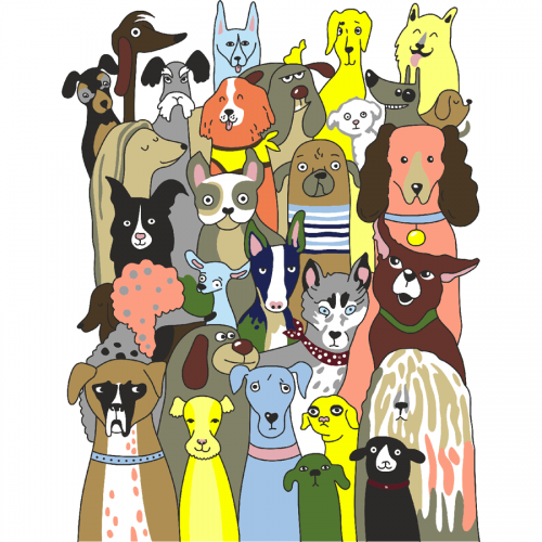 „30 Dogs“, kit, painting by numbers, 35х45cm, ROSA START