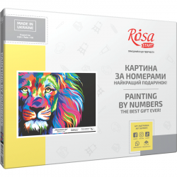 „Neon lion“, kit, painting by numbers, 35х45cm, ROSA START