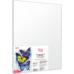 Butterflies №2, Canvas Panel with outline, 30х40cm, cotton, acrylic, ROSA START