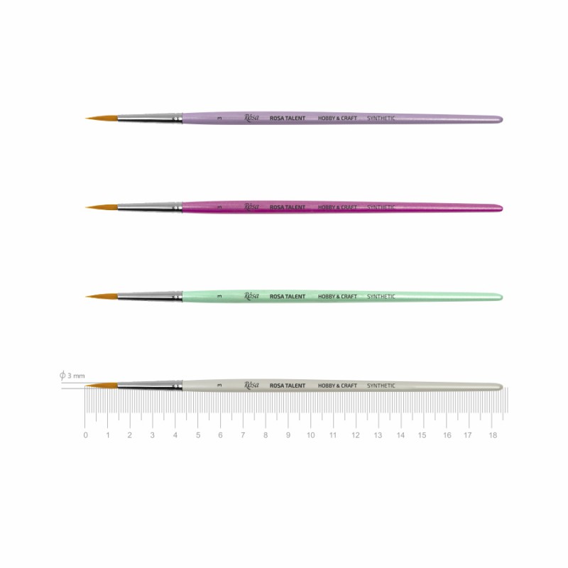 Вrushes for decoratoin Synthetic round ROSA TALENT