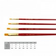 Synthetic Flat Brush,  Short Handle, ROSA START