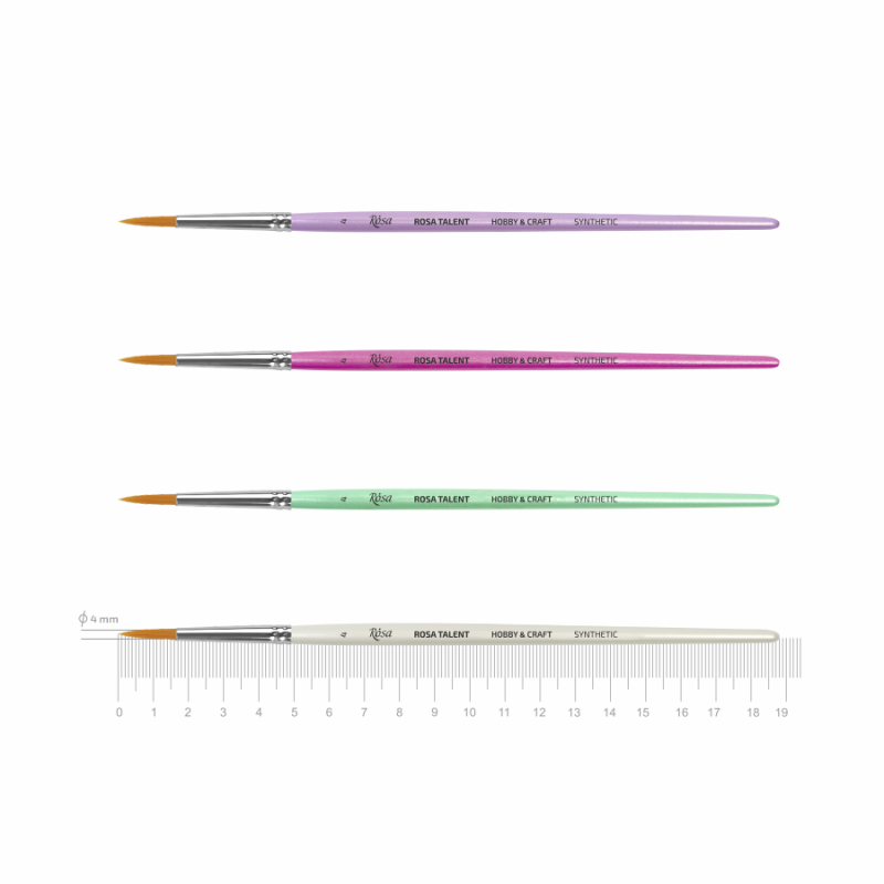 Вrushes for decoratoin Synthetic round ROSA TALENT