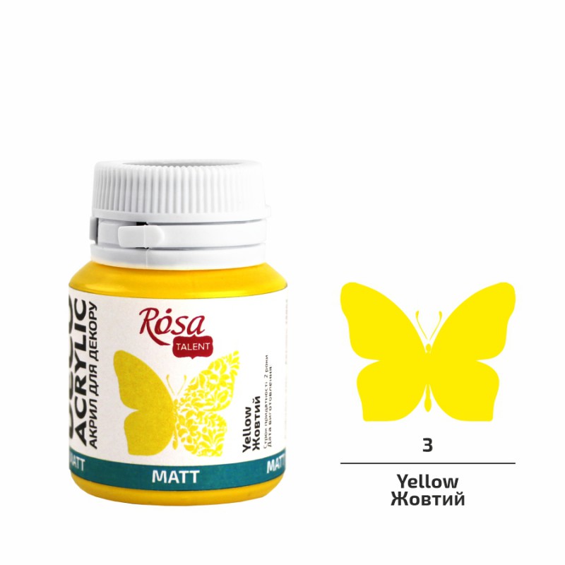 Акрил для декору матовий 20 мл ROSA Talent