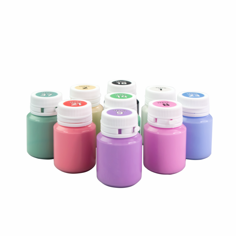 Set of acrylic paints for textile UNICORN, 9col., 20ml, pastel colorsl ROSA TALENT