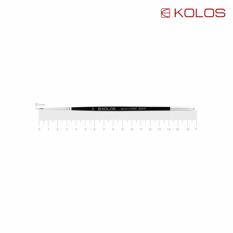 Білка кругла, Classic 3049R, №10, к.р. пензель KOLOS by ROSA