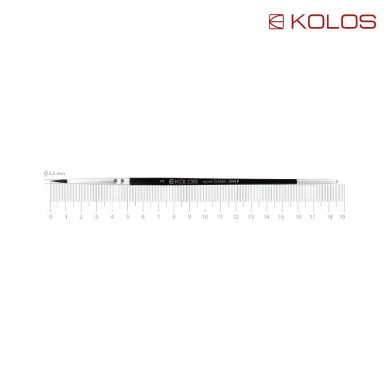 Білка кругла, Classic 3049R, №10, к.р. пензель KOLOS by ROSA