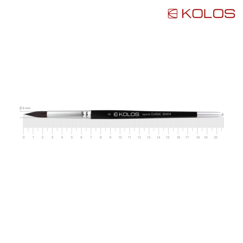 Білка кругла, Classic 3049R, №10, к.р. пензель KOLOS by ROSA