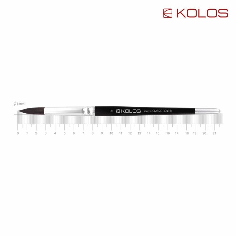 Білка кругла, Classic 3049R, №10, к.р. пензель KOLOS by ROSA
