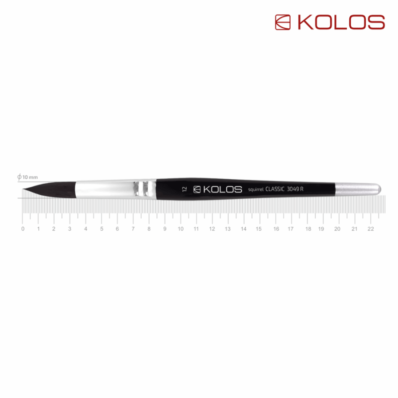 Білка кругла, Classic 3049R, №10, к.р. пензель KOLOS by ROSA
