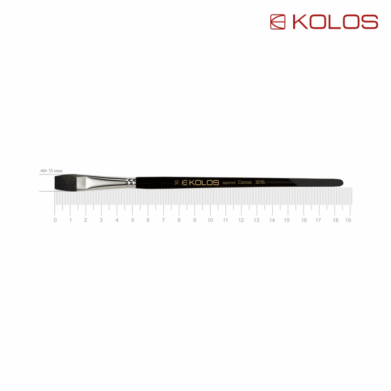 Squirrel Round Brush, Classic 3049R, № 10, Short Handle, KOLOS by ROSA