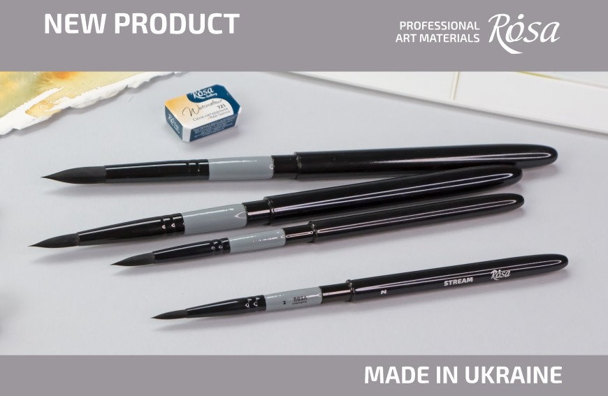 New: Synthetic brushes round STREAM in THE TRAVEL BRUSH series by ROSA