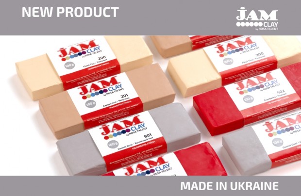 New colours of polymer clay JAM CLAY by ROSA Talent in a size of 100 g